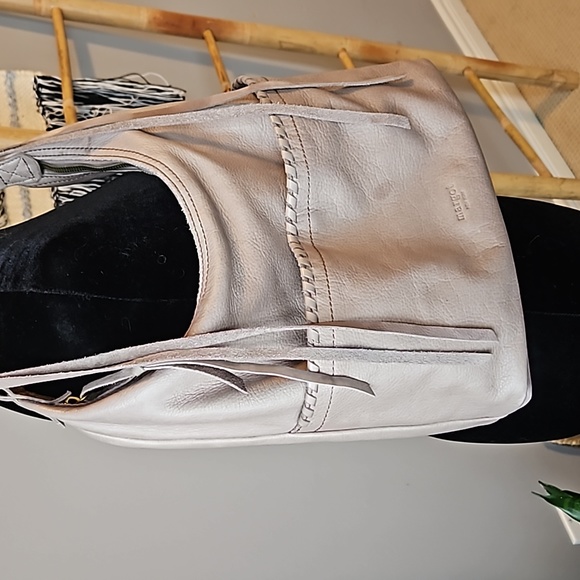 Anthropologie MARGOT Cream Leather Hobo - Picture 3 of 12